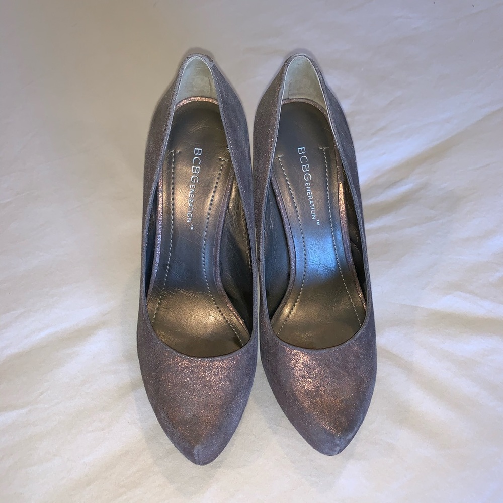 LIKE NEW Metallic Platform Heels